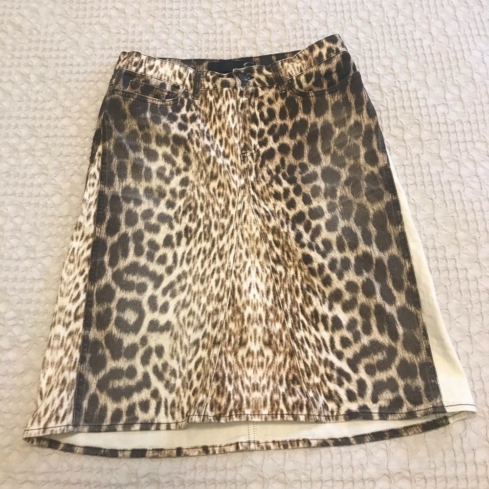 Just Cavalli Vintage Animal Print Skirt Size 28-29